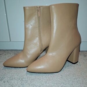Nasty Gal Beige Heeled Boots